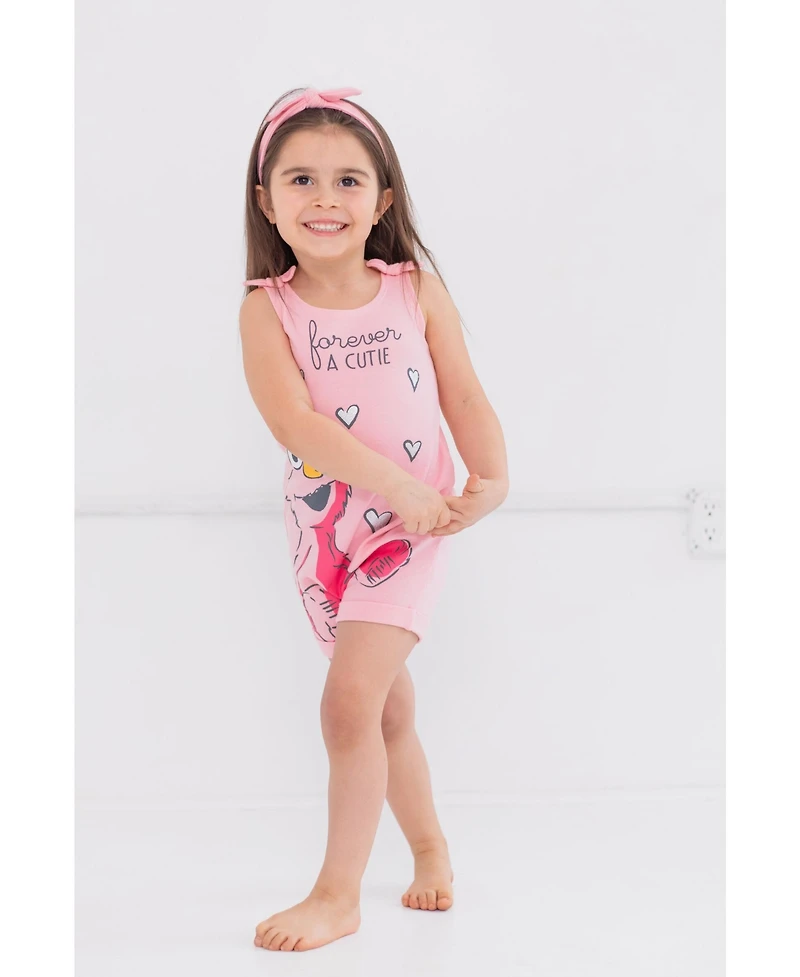 Sesame Street Baby Girls Elmo Romper and Headband