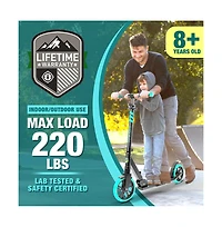 SereneLife Kick Scooter Adult Teenagers Kids- 2 Wheel Kids with Adjustable T-Bar Handlebar - Alloy Anti-Slip Deck