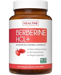 Healths Harmony Berberine Hcl Plus Capsules, Blood Sugar Support Supplement & Ampk Metabolic Activator, Health's Harmony, 120ct
