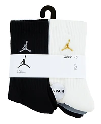 Jordan Big Kids' Everyday Essentials Crew Socks, 6-Pack
