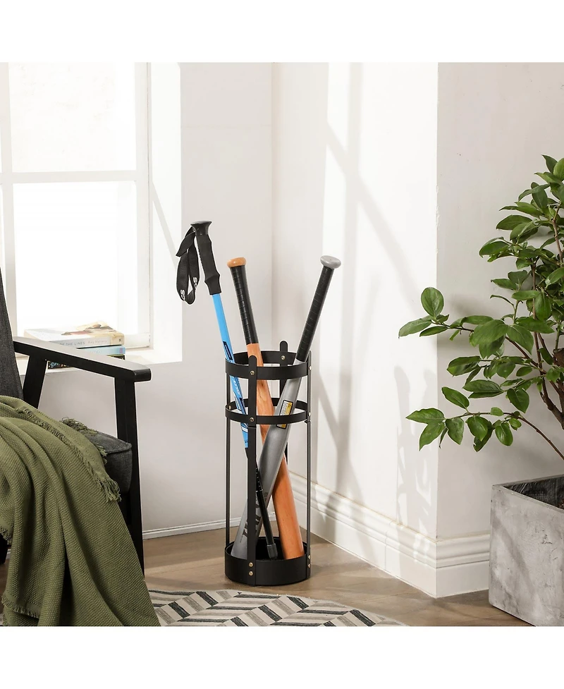 Steel Umbrella Stand for Indoor and Outdoor Use with Stable, Rust-Resistant Design