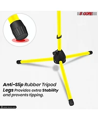 5 Core Microphone Stand 4 Pcs Floor Height Adjustable w Telescoping Boom Arm