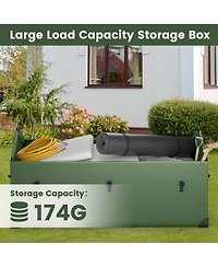 Sugift Waterproof Outdoor Storage Box with Ventilated Window Adjustable Snap
