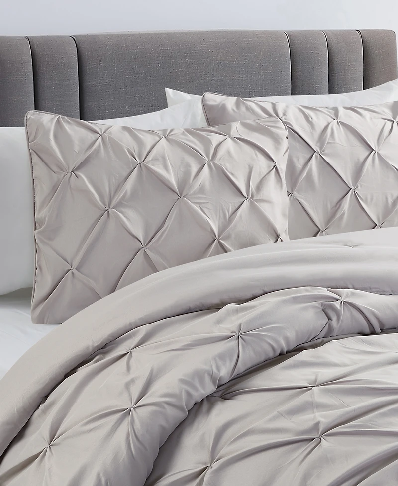 Closeout! Videri Home Pintucked 3-pc. Comforter Set, King