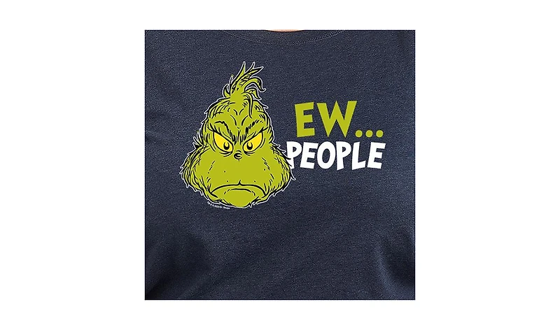 Hybrid Apparel Plus Grinch Ew People Graphic Pullover T-shirt