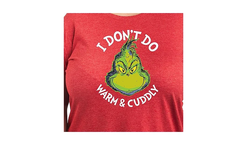 Hybrid Apparel Plus Grinch Warm Cuddly Graphic T-shirt