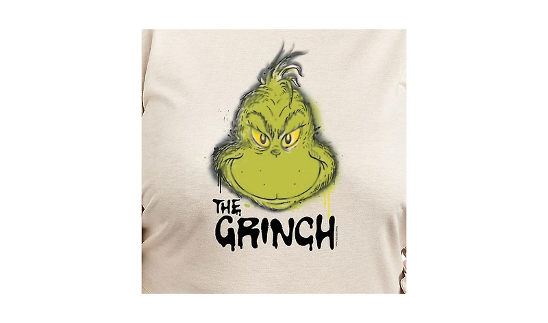 Hybrid Apparel Plus Grinch Face Graphic Pullover T-shirt