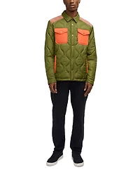 Scotch & Soda Ivik Padded Colorblocked Snap Front Shirt Jacket
