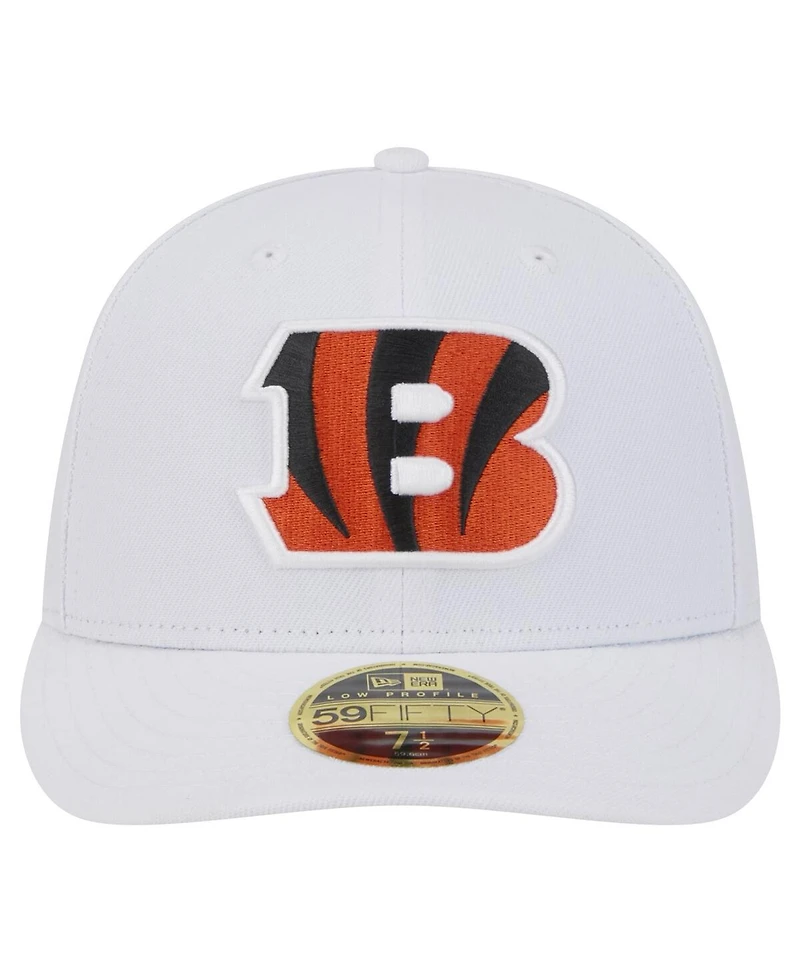 New Era Men's White Cincinnati Bengals Omaha Low Profile 59FIFTY Fitted Hat