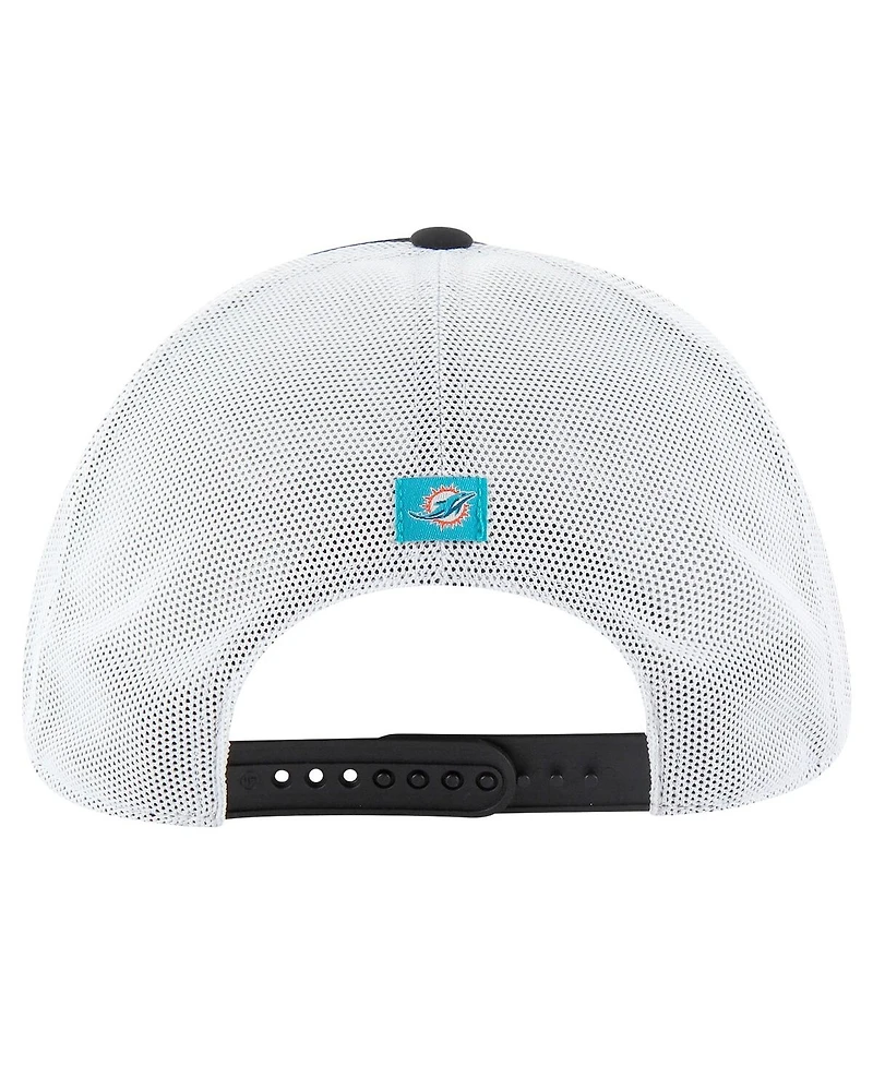 '47 Brand Men's Black/White Miami Dolphins Downburst Relaxed Hitch Trucker Adjustable Hat