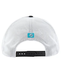 '47 Brand Men's Black/White Miami Dolphins Downburst Relaxed Hitch Trucker Adjustable Hat