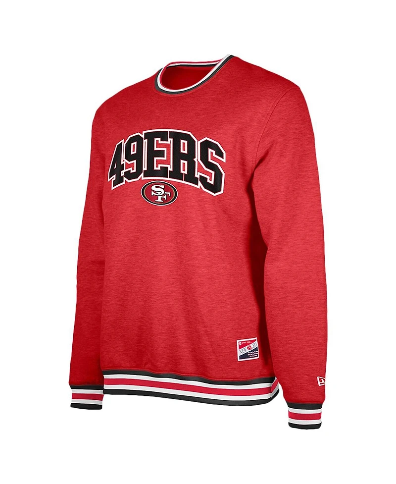 New Era Men's Scarlet San Francisco 49ers Pullover Sweatshirt
