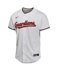 Nike Big Boys and Girls Shane Bieber White Cleveland Guardians Home Game Player Jersey