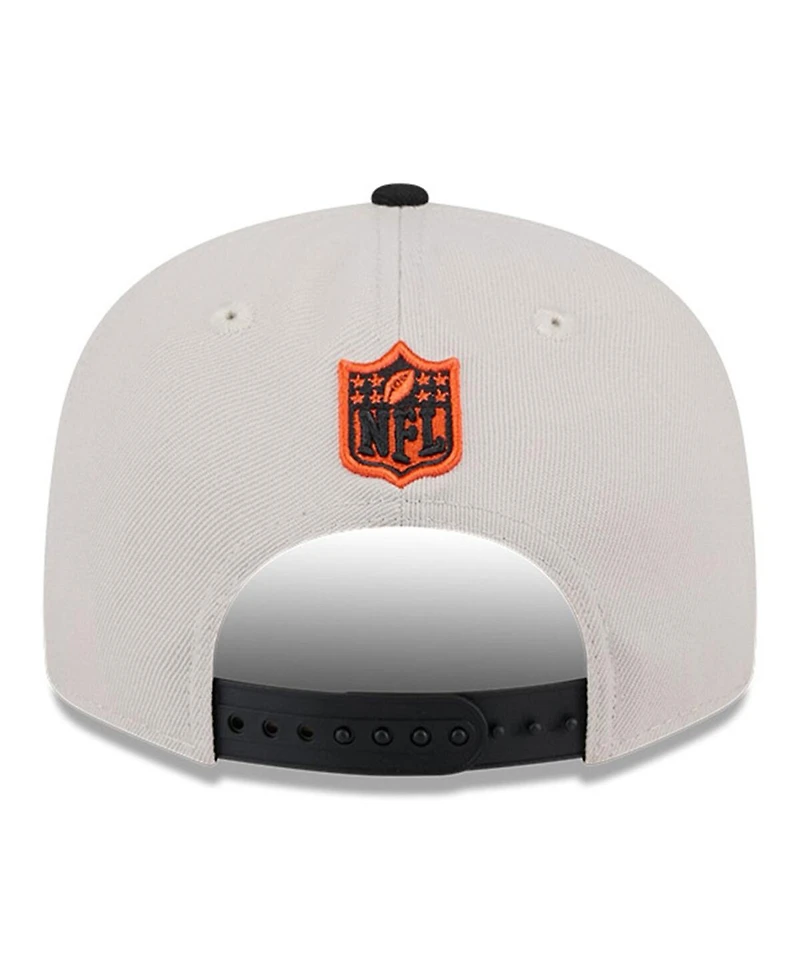 New Era Men's Stone/Black Cincinnati Bengals 2024 Sideline Historic 9FIFTY Snapback Hat