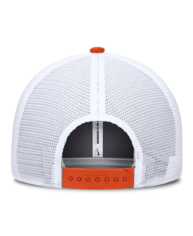 Nike Men's Orange/White Clemson Tigers Primetime Rise City Trucker Adjustable Hat