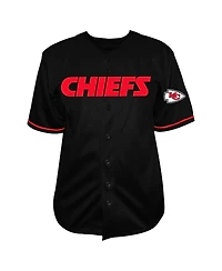 Fanatics Men's Patrick Mahomes Black Kansas City Chiefs Big Tall Baseball Button-Up Shirt