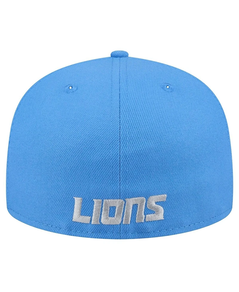New Era Men's Blue Detroit Lions Omaha 59FIFTY Fitted Hat