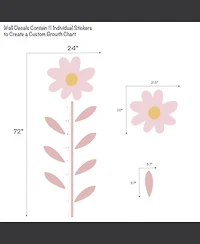 Lambs & Ivy Daisy Dreams Flower Growth Chart Wall Decals/Stickers
