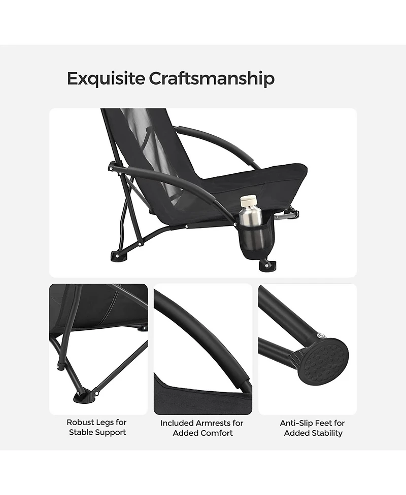Slickblue Portable Beach Chair Set of 2