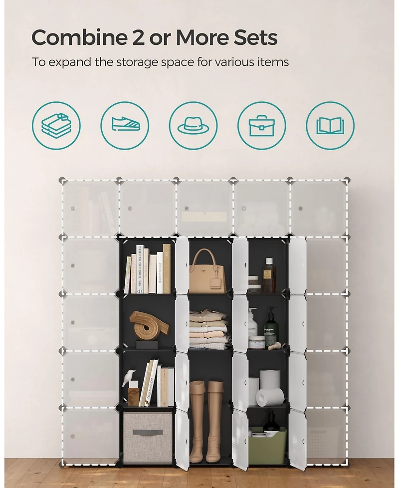 Slickblue Set of 9 Plastic Storage Cubes for Easy Organization and Space Efficiency