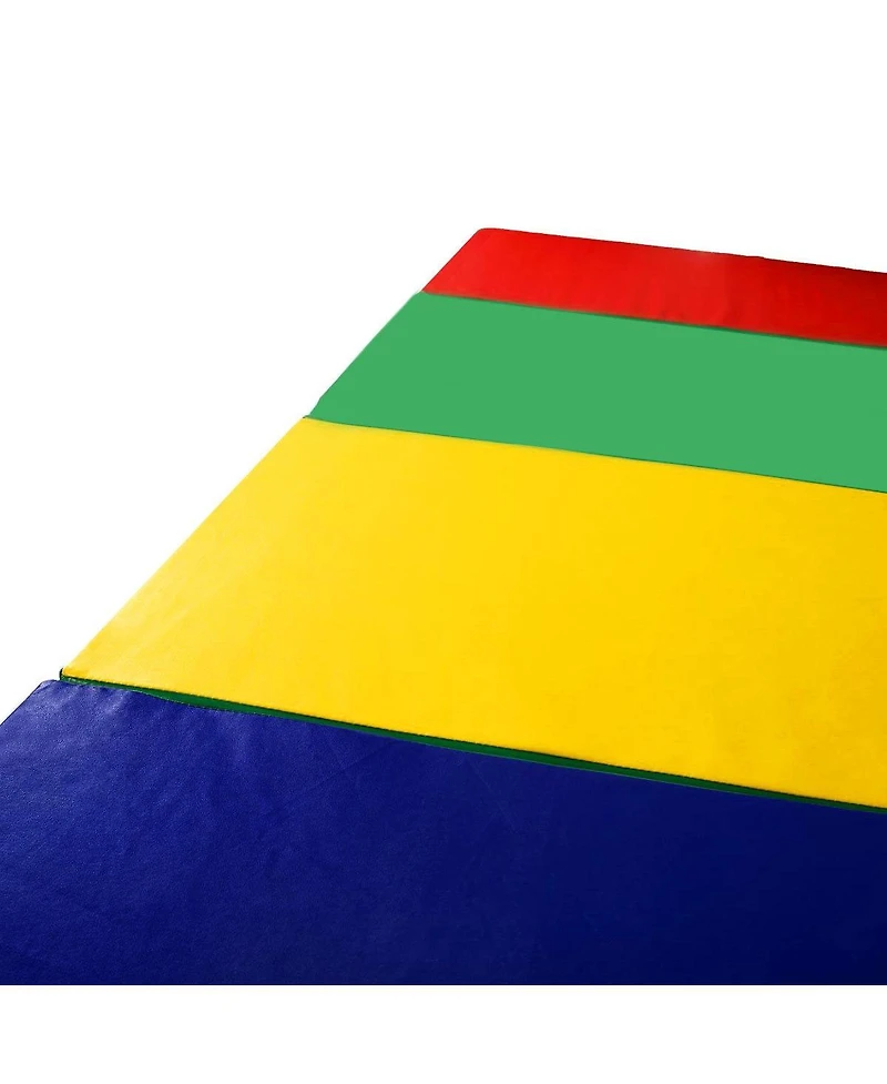 Skonyon 4 Feet x 10 Feet Thick Folding Panel Gymnastics Mat-Color