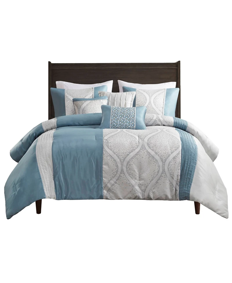 Madison Park Lori Jacquard 6-Pc. Comforter Set, Full/Queen