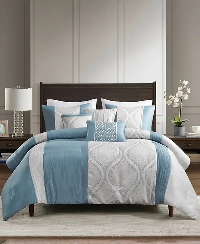 Madison Park Lori Jacquard 6-Pc. Comforter Set, Full/Queen
