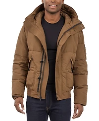 Michael Kors Men's Crinkle Nylon Heavy Short Snorkel Coat