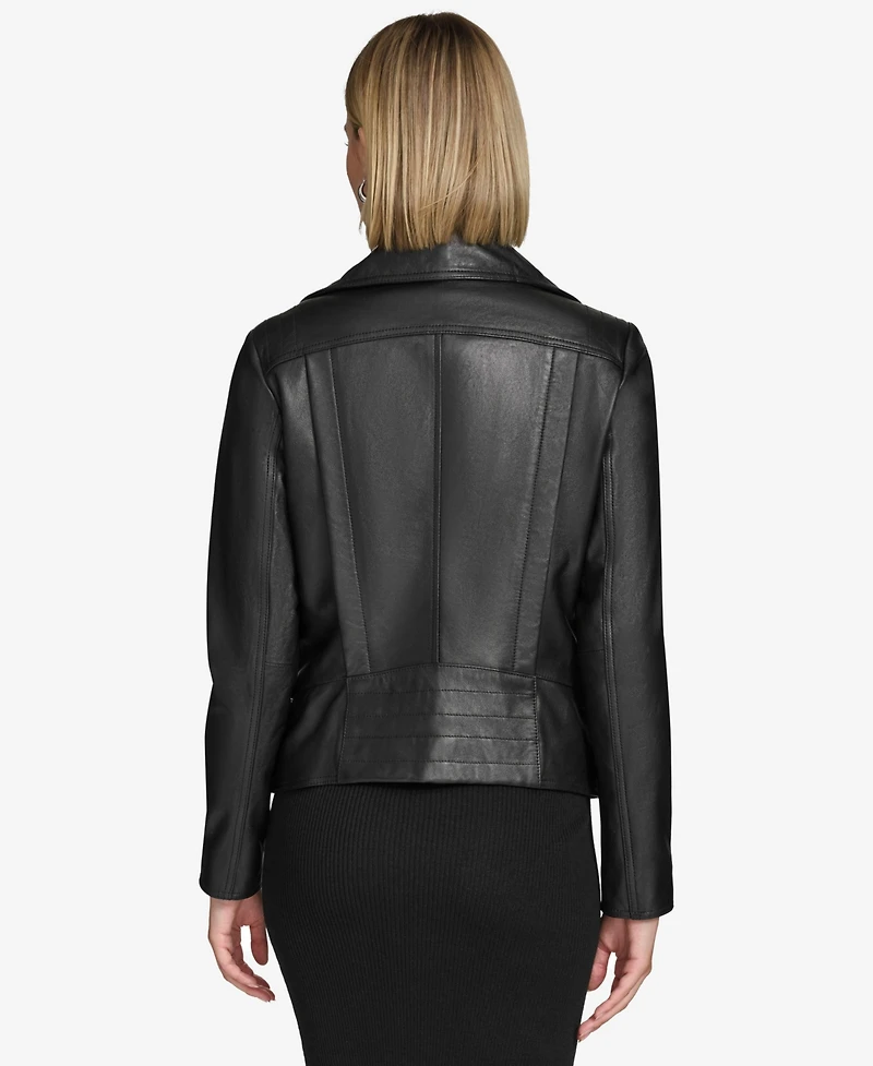 Andrew Marc Women's Beckett Asymmetrical Moto Leather Jacket