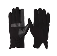 Isotoner Signature Men's Stretch Suede 3-Draw Touchscreen Gloves