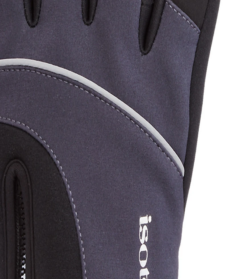 Isotoner Signature Men's Water Repellent Neoprene Sport Gloves with Zipper