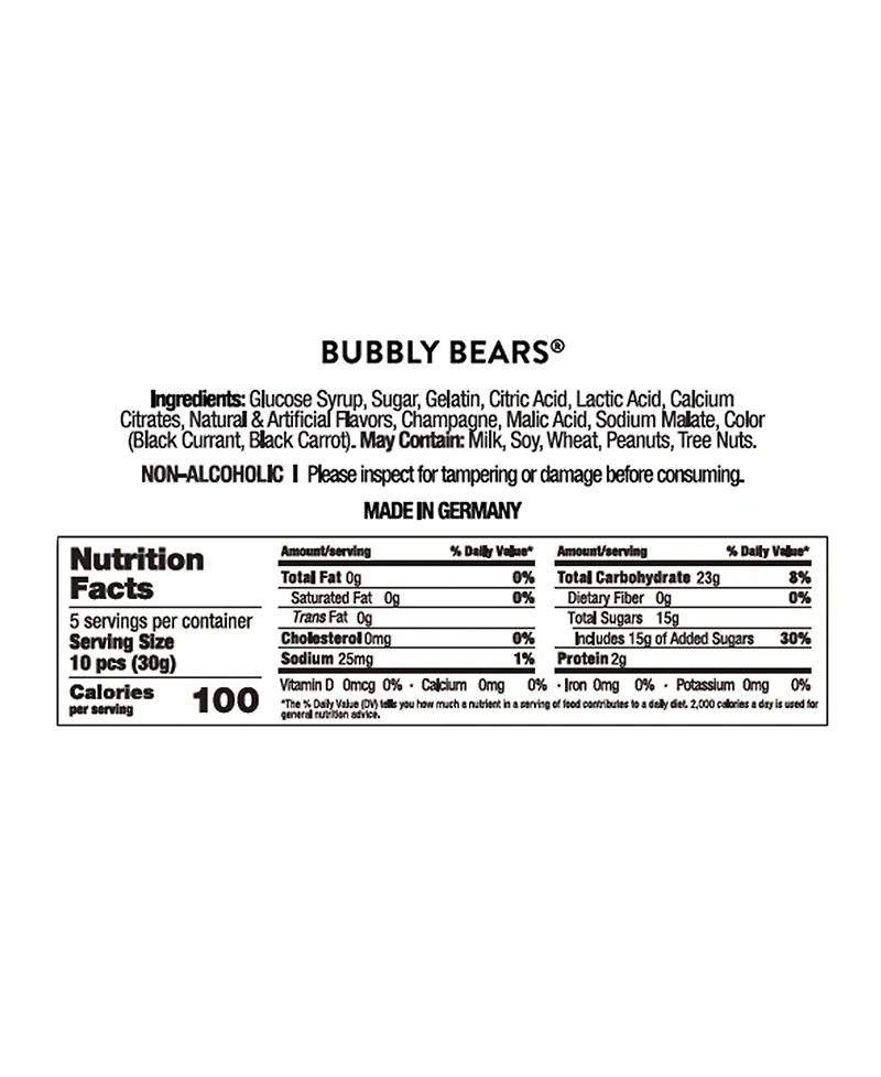Sugarfina Holiday Bubbly Bears Celebration Bottle Candy Duo, 2 Pack