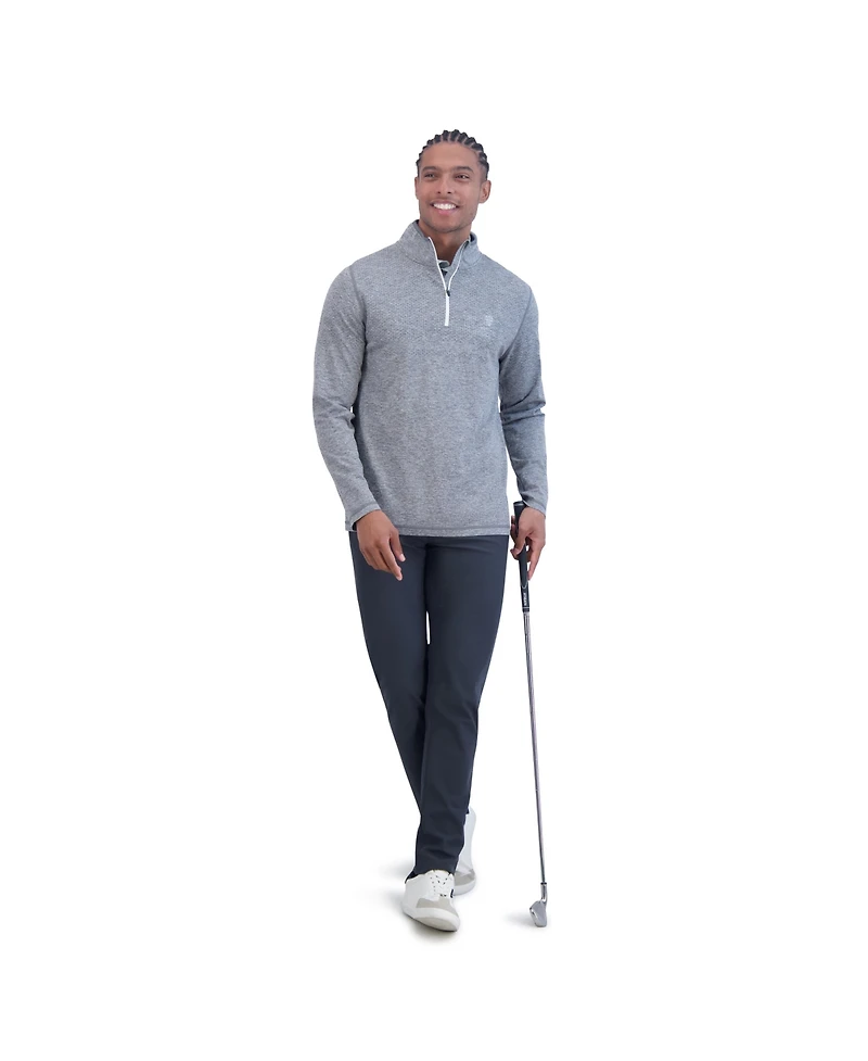 Ben Sherman Men's Seamless Knit Quarter Zip Sweatshirt