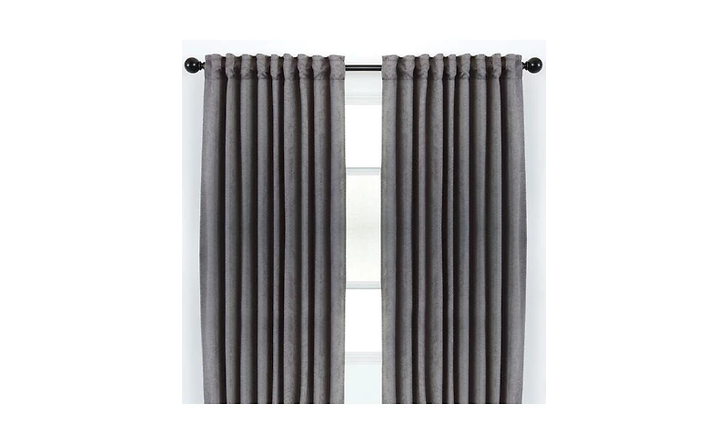 Chanasya Premium 2-Panel Embossed Leaf Textured Curtains - Back Tab, Ring Tab for Windows Living Room Bedroom