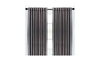 Chanasya Premium 2-Panel Embossed Leaf Textured Curtains - Back Tab, Ring Tab for Windows Living Room Bedroom
