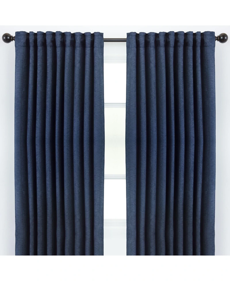 Chanasya Premium 2-Panel Embossed Leaf Textured Curtains - Back Tab, Ring Tab for Windows Living Room Bedroom