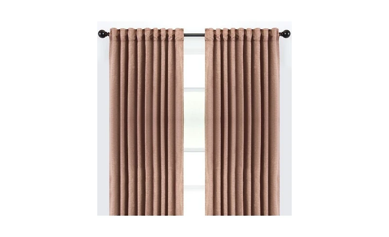 Chanasya Premium 2-Panel Embossed Leaf Textured Curtains - Back Tab, Ring Tab for Windows Living Room Bedroom