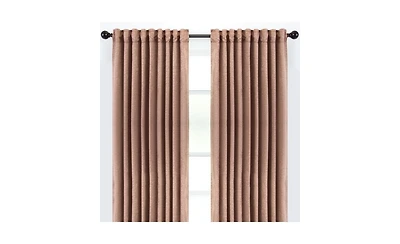 Chanasya Premium 2-Panel Embossed Leaf Textured Curtains - Back Tab, Ring Tab for Windows Living Room Bedroom