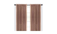 Chanasya Premium 2-Panel Embossed Leaf Textured Curtains - Back Tab, Ring Tab for Windows Living Room Bedroom