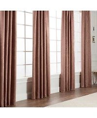 Chanasya Premium 2-Panel Classy Embossed Floral Textured Curtains - Back Tab, Ring Tab for Windows Living Room Bedroom