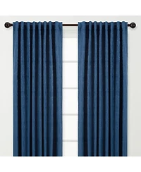 Chanasya Premium 2-Panel Embossed Leaf Textured Curtains - Back Tab, Ring Tab for Windows Living Room Bedroom