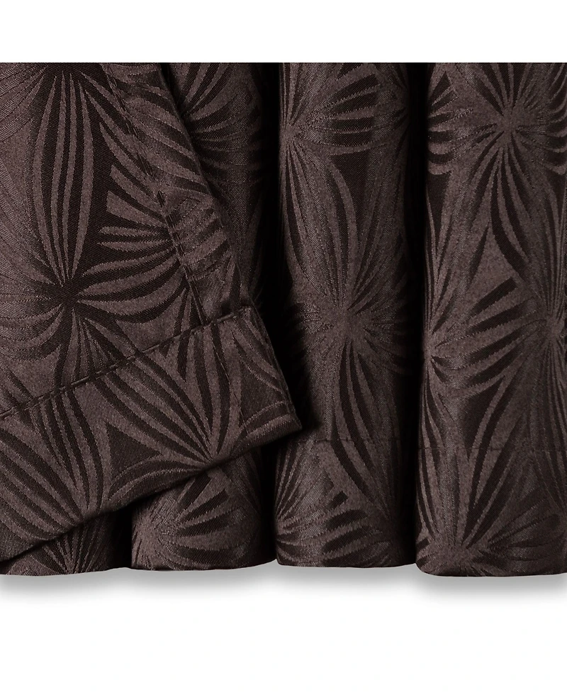 Chanasya Premium 2-Panel Classy Embossed Leaf Textured Curtains - Back Tab