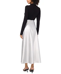 Vince Camuto Women's Faux-Leather Seamed Maxi Skirt