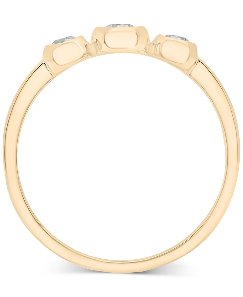 Wrapped Diamond Triple Bezel Ring (1/4 ct. t.w.) 10k Gold or White Gold, Created for Macy's