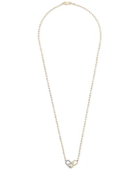 Wrapped Diamond Interlocking Link 18" Pendant Necklace (1/6 ct. t.w.) in 10k Gold, Created for Macy's