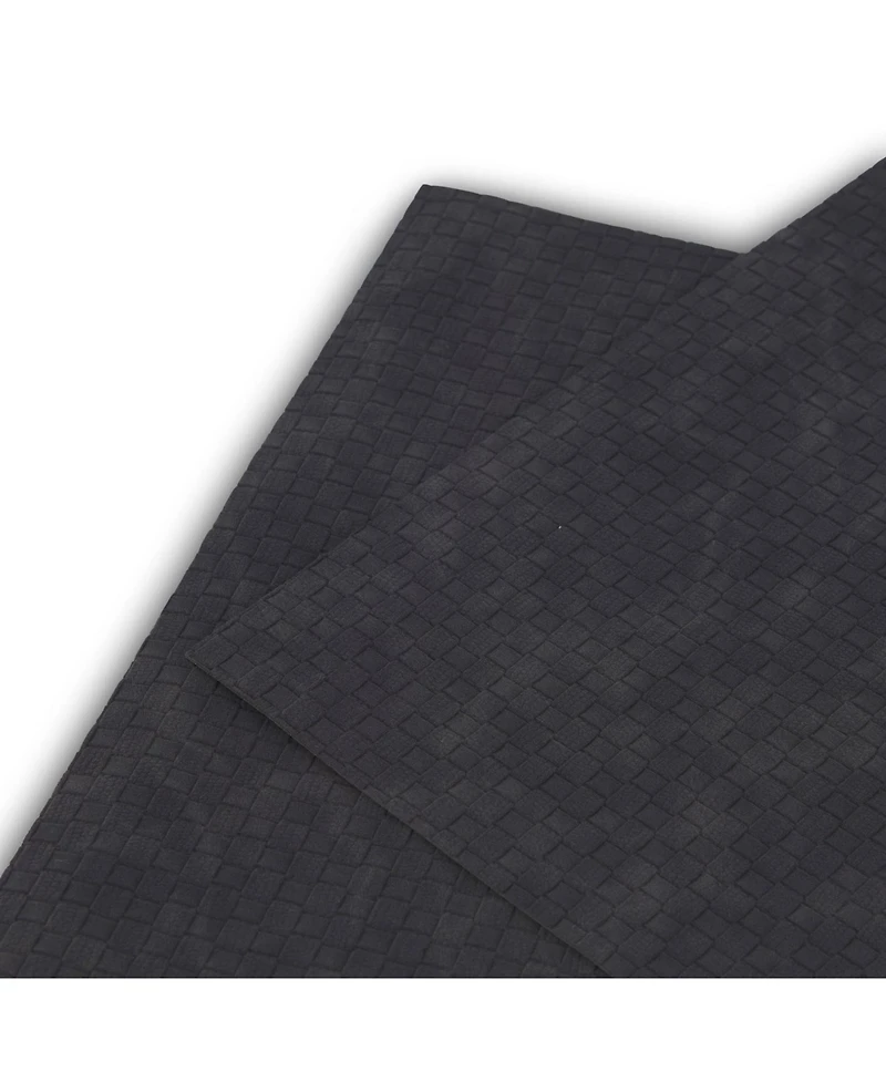 Dainty Home Sorento Faux Leather Look Outdoor Dining Set Textured 2 Pattern Reversible 12" x 18" Rectangular Placemats of 4