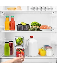 Sorbus 2 Pack Small Clear Stackable Pull-Out Drawers - Organization and Storage Containers for Kitchen, Pantry, Bathroom and More
