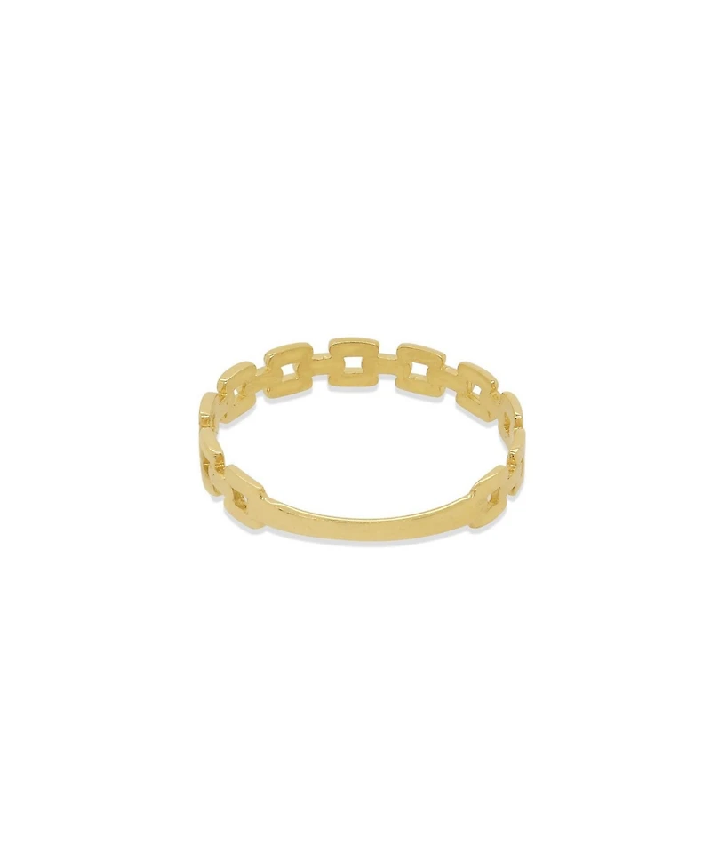 The Lovery Square Link Ring 14K Gold