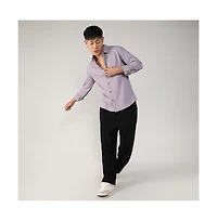 Campus Sutra Men's Lavender Textured Weave Shirt