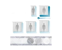 LiBa 72" W x H Frosted 8G Peva Shower Curtain - 2-Pack